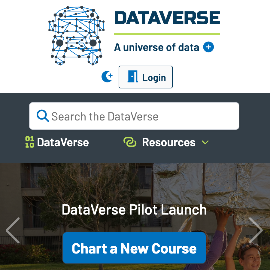 Screenshot of mobile homepage