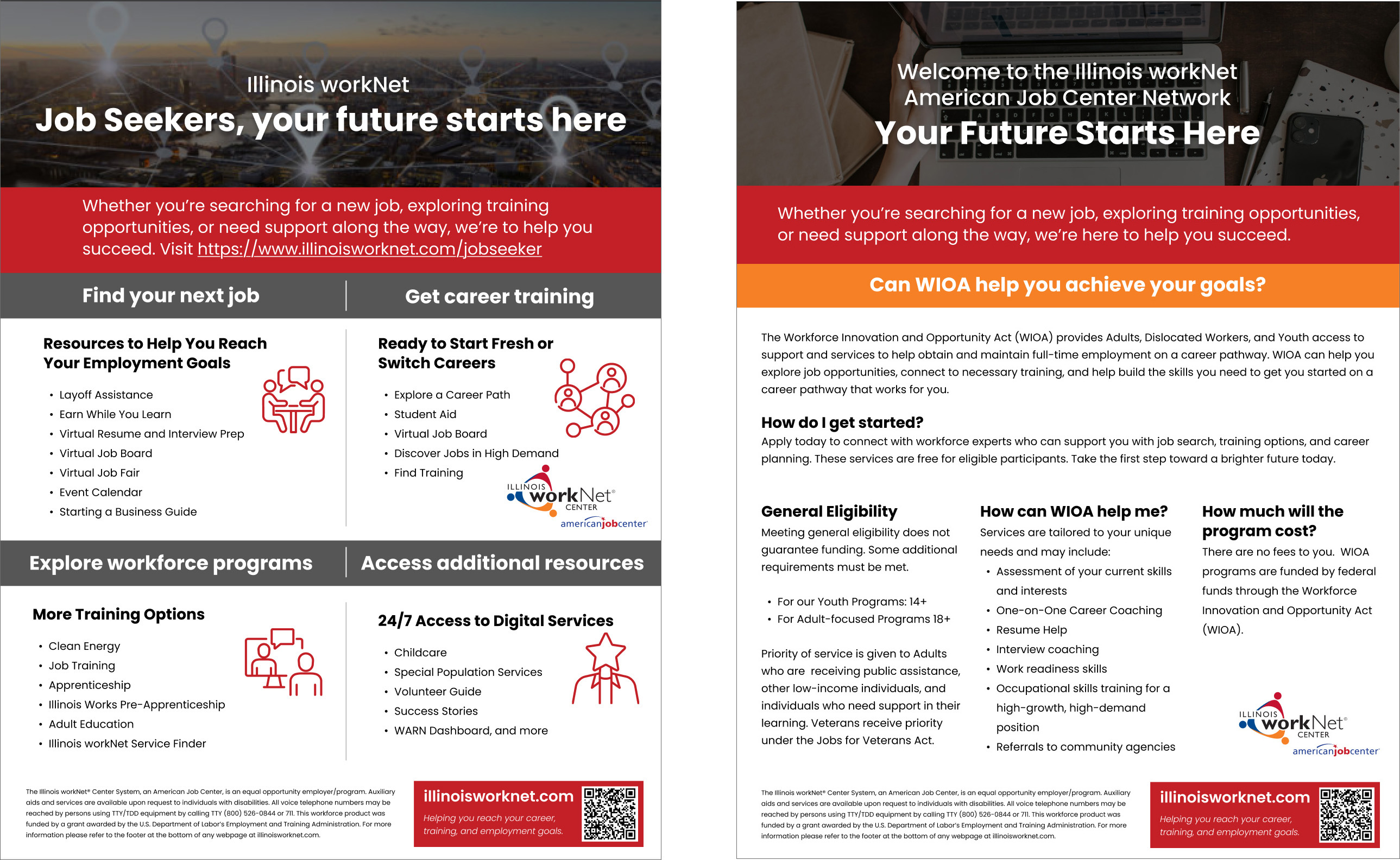 A screenshot of two flyers.